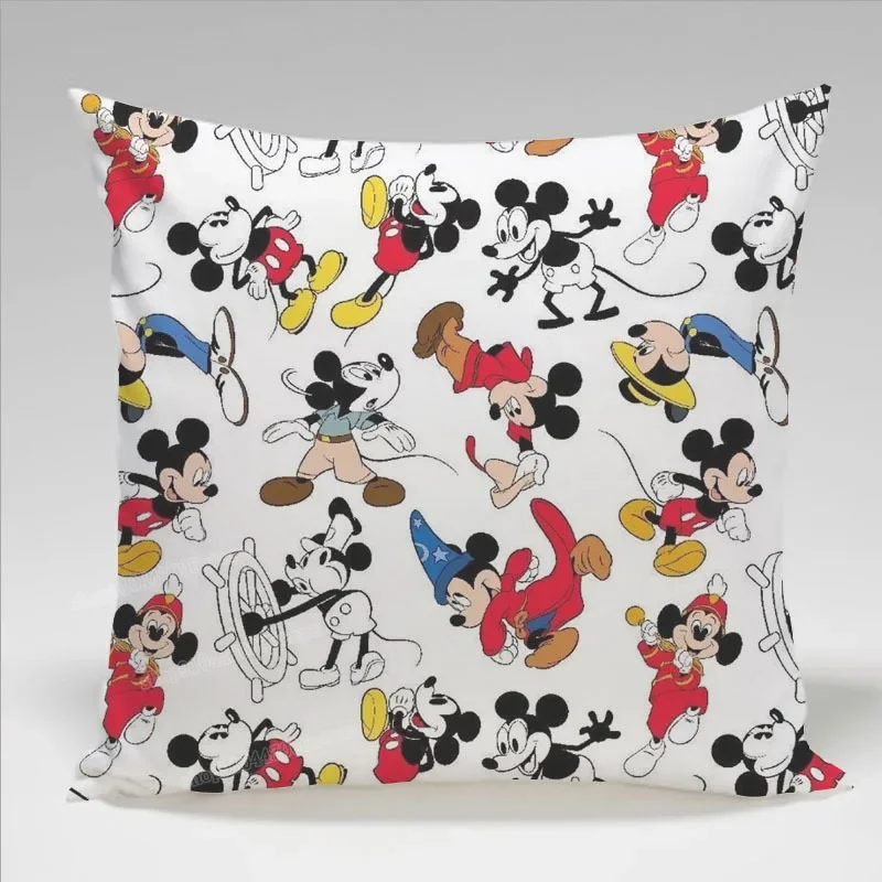 Disney Mickey Minnie poszewka na poduszkę figurki Anime poduszka z nadrukiem okładka śliczna poszewka na poduszkę kaczor Donald poduszka na myszy