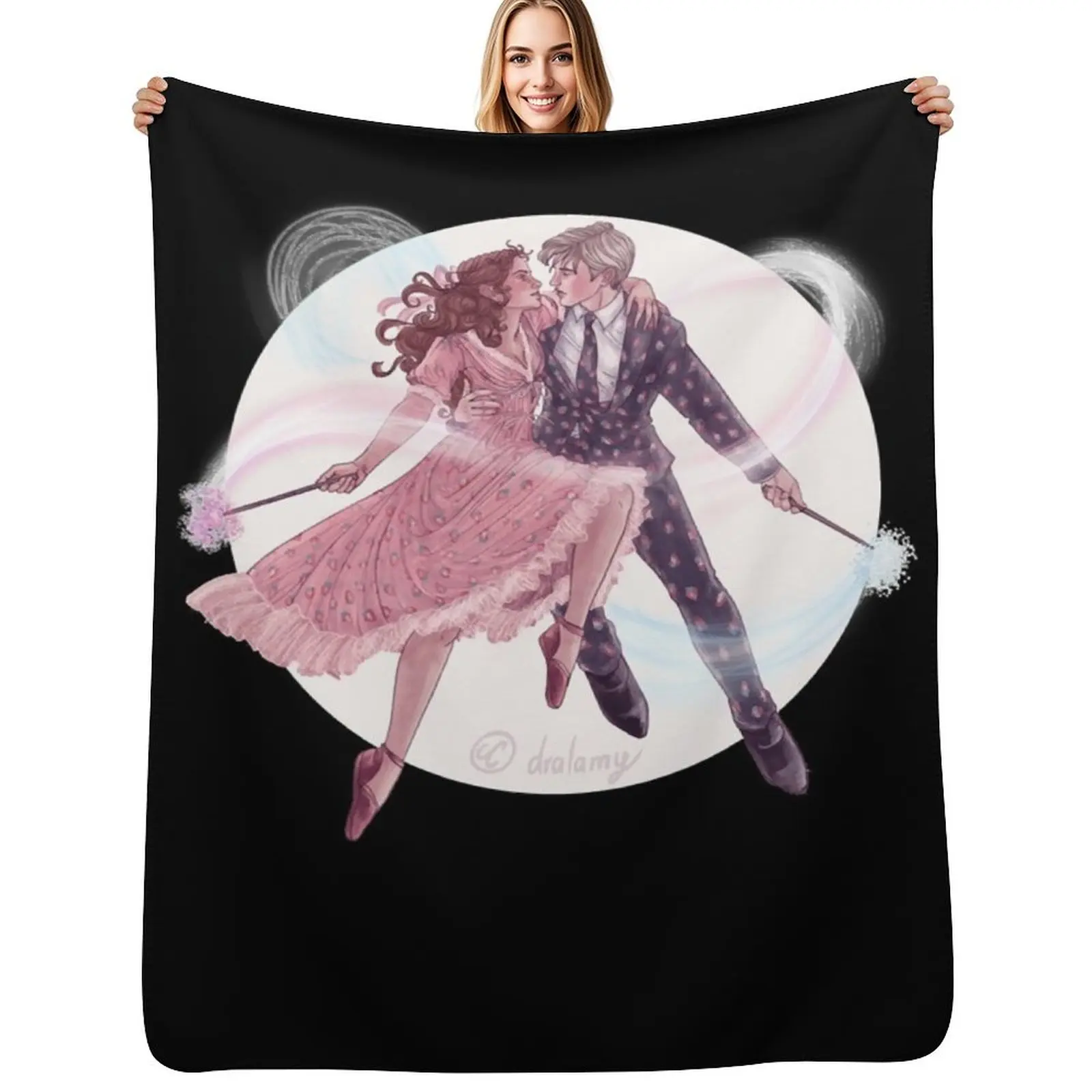 Birthday Girl Strawberry Team Grow With Me Swing Vintage Style Throw Blanket Large Beach decorative Blankets