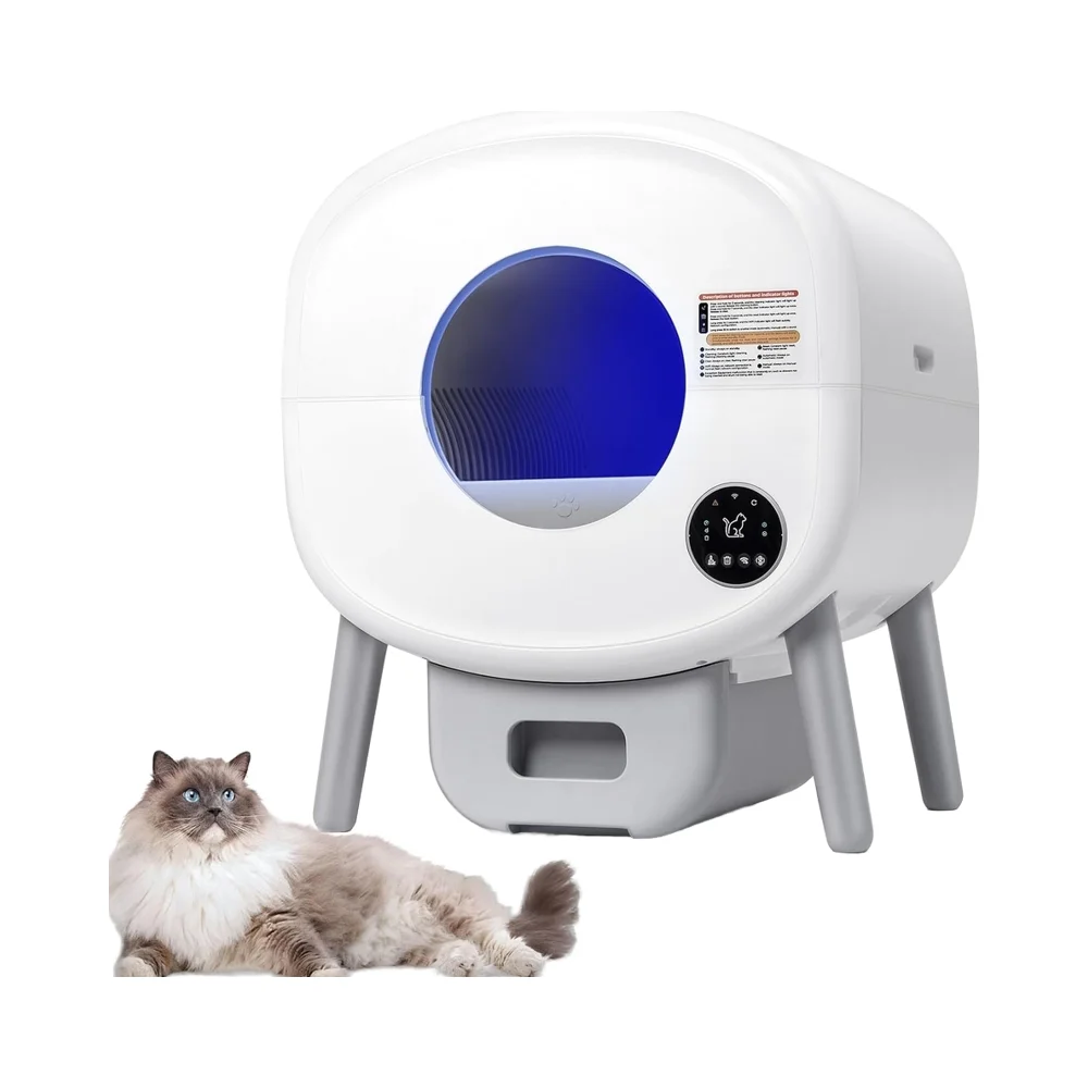 OEM extra-large self-cleaning  box with intelligent odor control, automatic low-noise waste disposal, made of durable