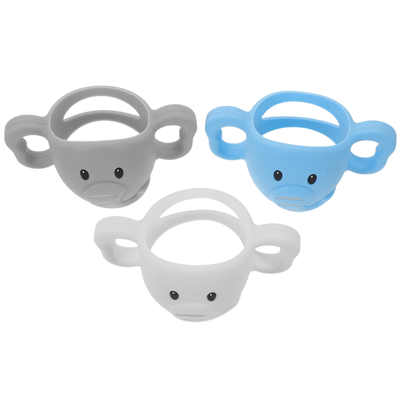 

3 шт., силиконовые ручки для детских бутылочек для кормления младенцев, съемные аксессуары для бутылочек, держатель для чашки-непроливайки, рукав