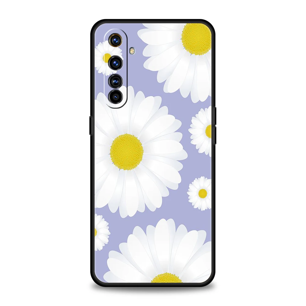 Fashion Fresh Little Daisy Flower Phone Case For Oppo A12 A15 A16 A74 A76 A95 Find X5 Pro A54 A53 A52 Reno 6 7 A9 2020 Pro Cover