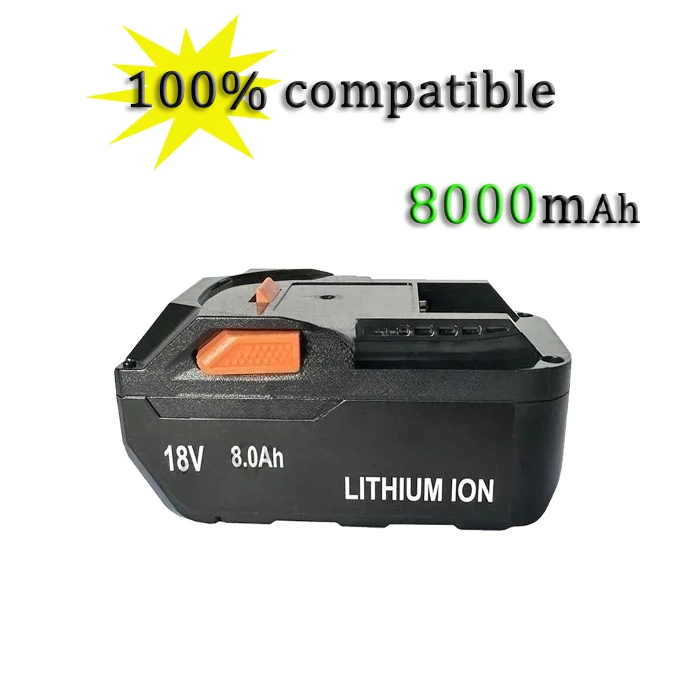 For AEG RIDGID 18V 8.0AH Lithium-ion Battery  R840087 R840085 L1815R L1850R L1830R R840083 Series Cordless Power Tools