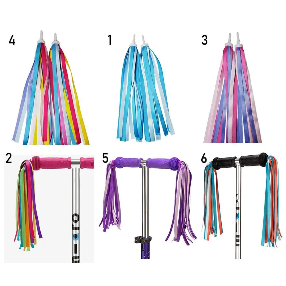 2pcs 30cm Colorful Bike Bicycle Cycling Tricycle Handlebar Tassels Kids Girls Boys Handlebar Streamers Tassels