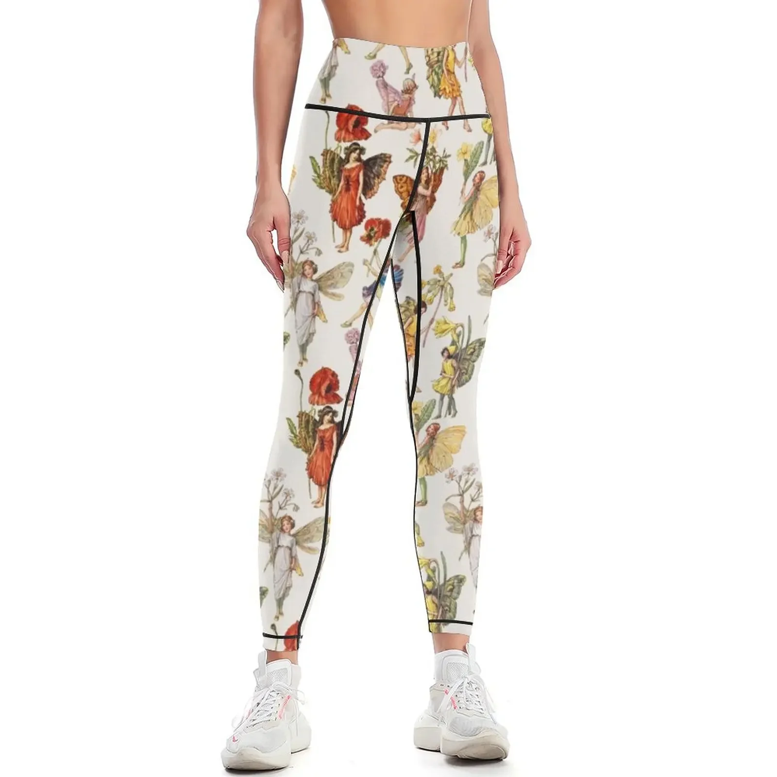 

Victorian Flower Fairies Leggings sporty woman gym flared gym's clothing Womens Leggings