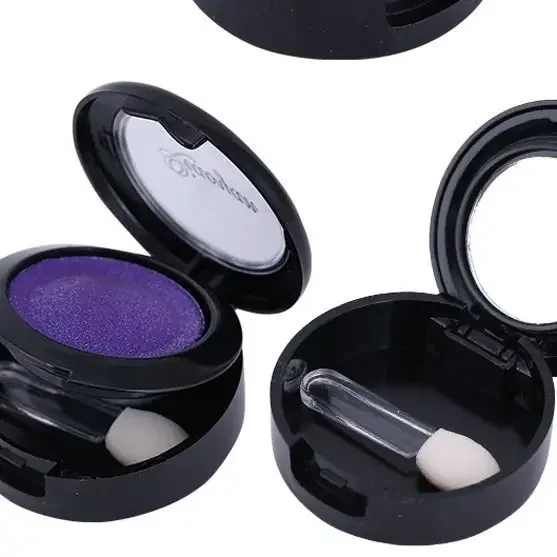 Sombra de ojos con purpurina, maquillaje de alta pigmentación, sombra de ojos brillante, larga duración, resistente al agua para Halloween con pincel y espejo