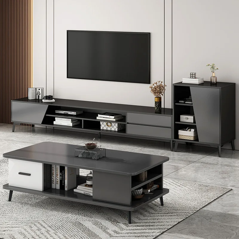 

Шкаф для телевизора, гостиная, шкафчик для хранения в маленькой квартире, новый современный простой встроенный напольный журнальный столик