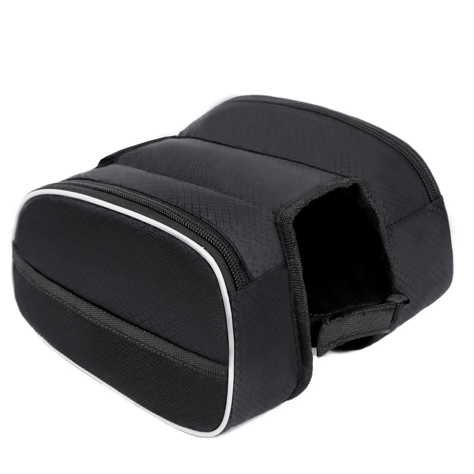 دراجة السرج حقيبة الجبهة شعاع حقيبة دراجة هوائية جبلية حقيبة للتخزين مقاوم للماء الأسود كامو مادة البوليستر حقيبة التخزين حامل التخزين