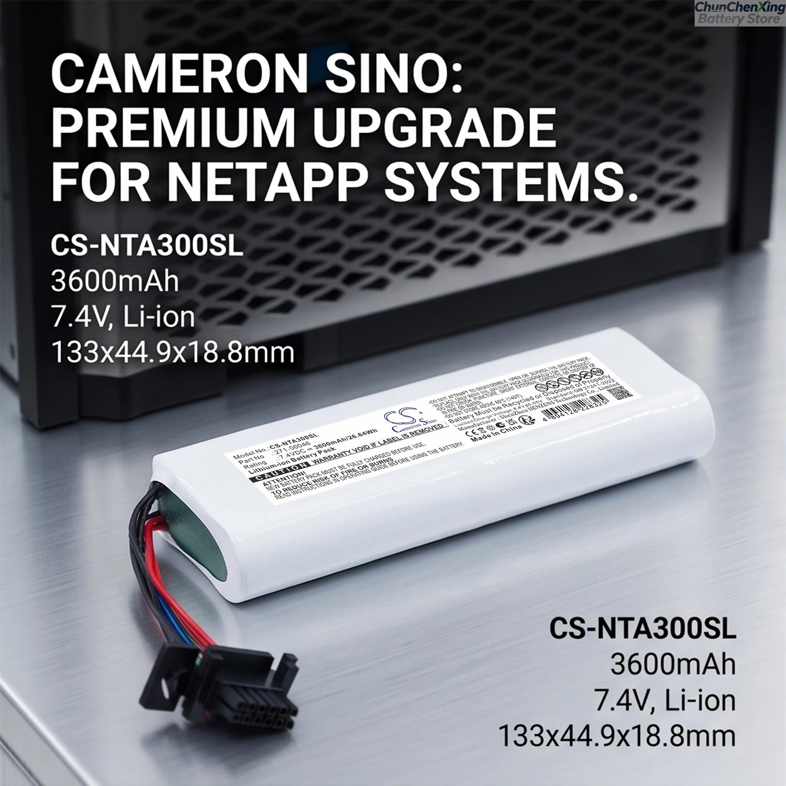 Cameron Sino 7.4V 3600mAh RAID Controller Replacement Battery for Netapp 271-00046 FAS8200 FAS9000 AFF A300 AFF A700