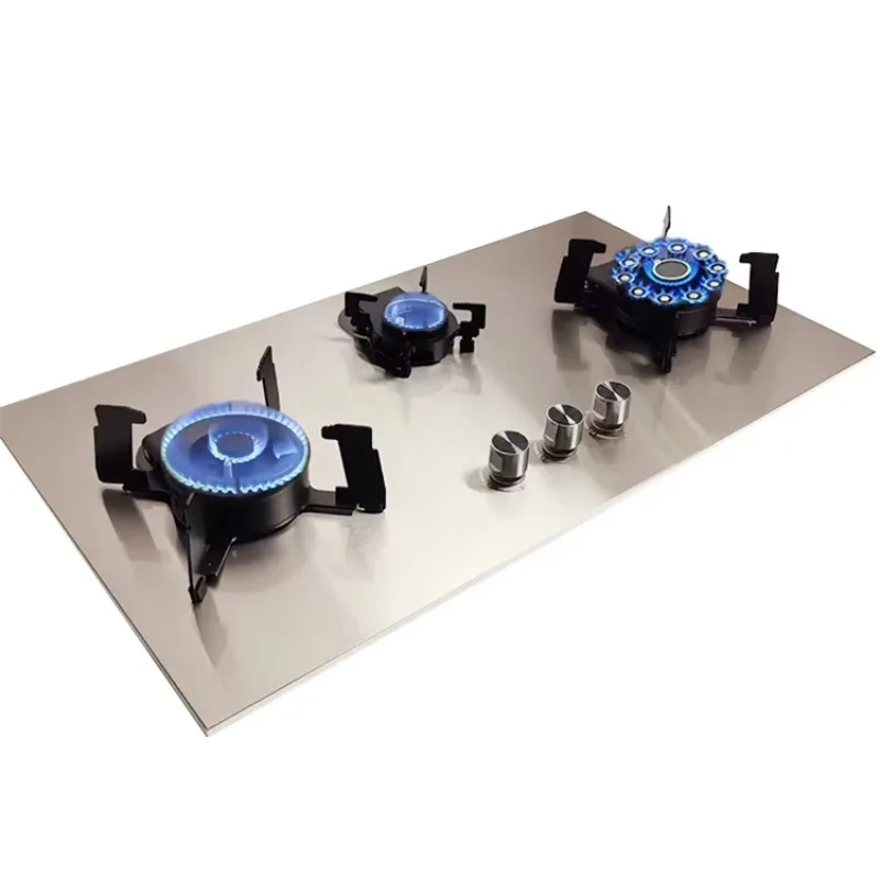 

Wholesale 3 Burners Stainless Steel Gas Stove Built-in Burner Folding Kitchen Gas Stove
