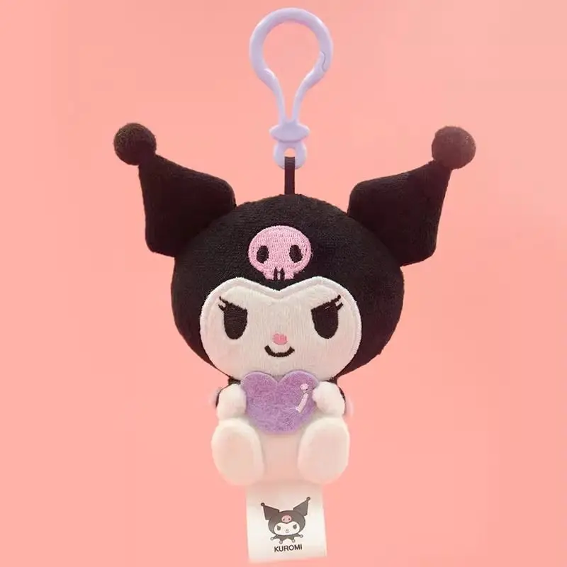 Anime Sanrio Doll Hello Kitty Piccolo peluche My Melody Plushies Kuromi Cinnamoroll Pompon Purin Peluche Ciondolo Regalo di compleanno per bambini