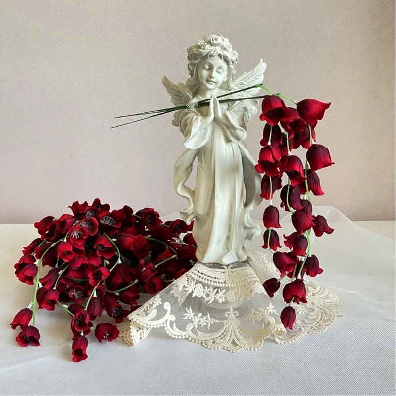 1/5/PC LED Deco Light Sring Artificial Lily of the Valley Flower Wedding Party Home Backdrop Romantic Party Decor Holiday Lamp