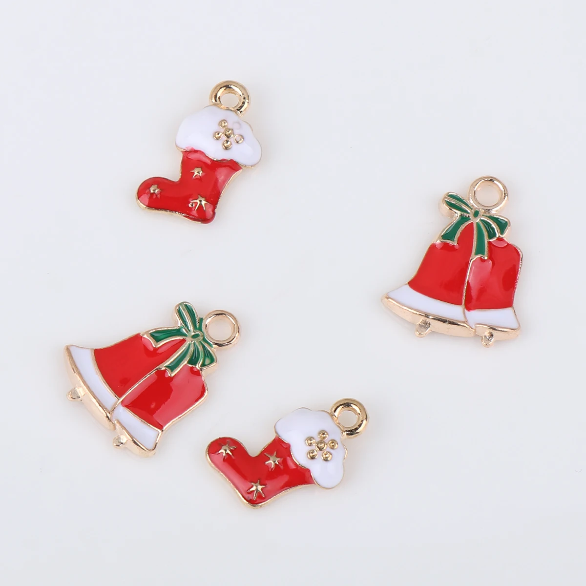 

20 PCS Boot Bell Jewelry Christmas Charms DIY Boots Pendant Phone Making Pendants