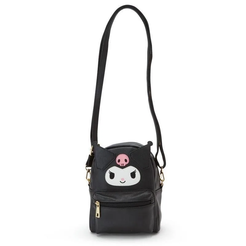 Cute Hello kitty My Melody Kuromi Cinnamoroll Fashion PU Backpack Cute Cartoon Crossbody Bag Trendy Travel Backpack Holiday Gift