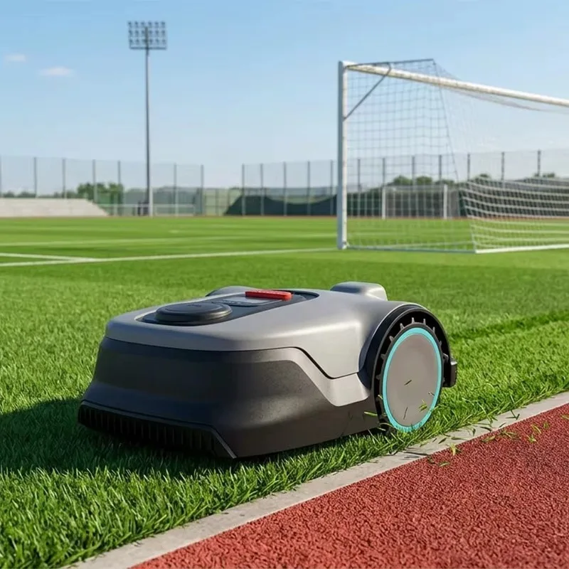 Industrial Grade Hybrid Electric Self-Charging Self Propelled Remote Control Lawn Mower Robot with Grass Box and Battery