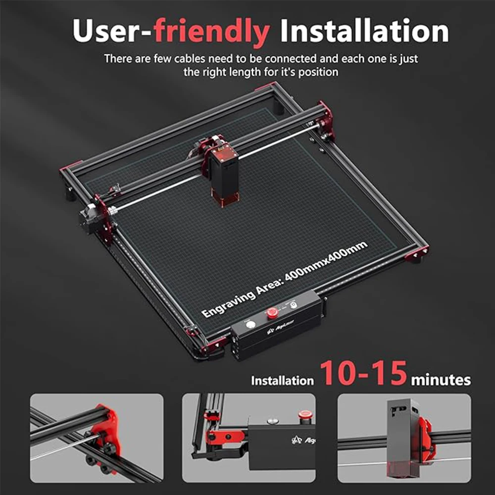 Imagem -04 - Gravador e Máquina do Cortador Cnc Ferramentas de Carpintaria Desktop Clássico Algolaser Kit Faça Você Mesmo Wi-fi Controle Offline Classe 5w