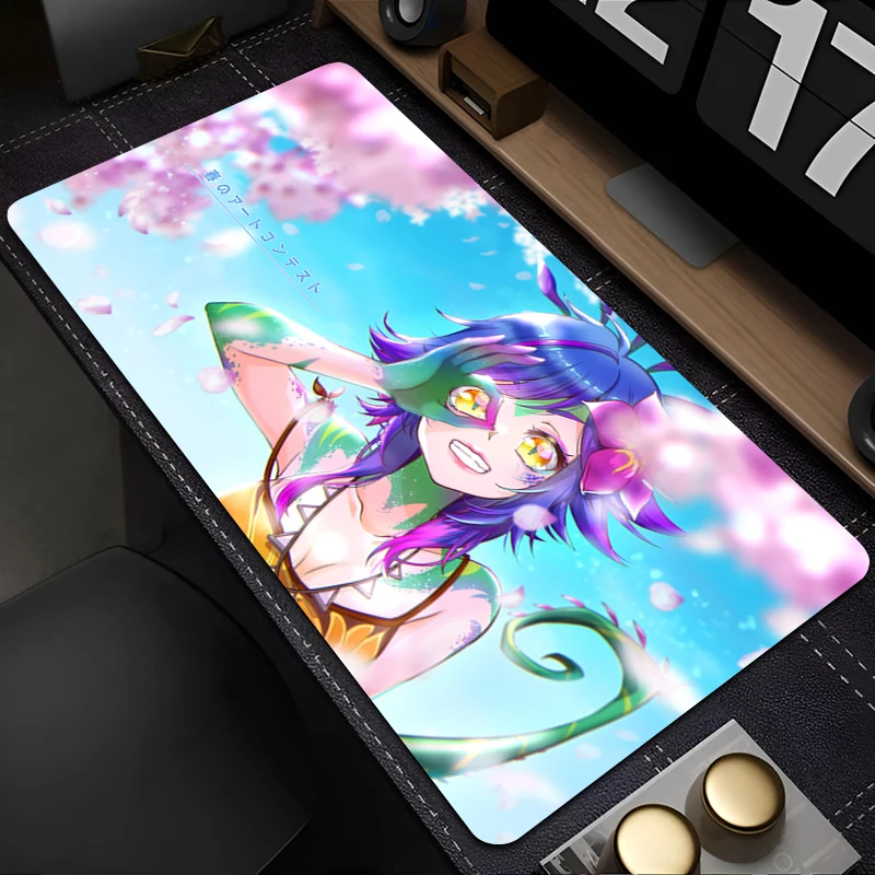 Pc Decor Extended Mouse Pad Neeko League of Legends Large Mousepad Office Table Mat Gaming Accessories Gamer Keyboard Mouse Mat