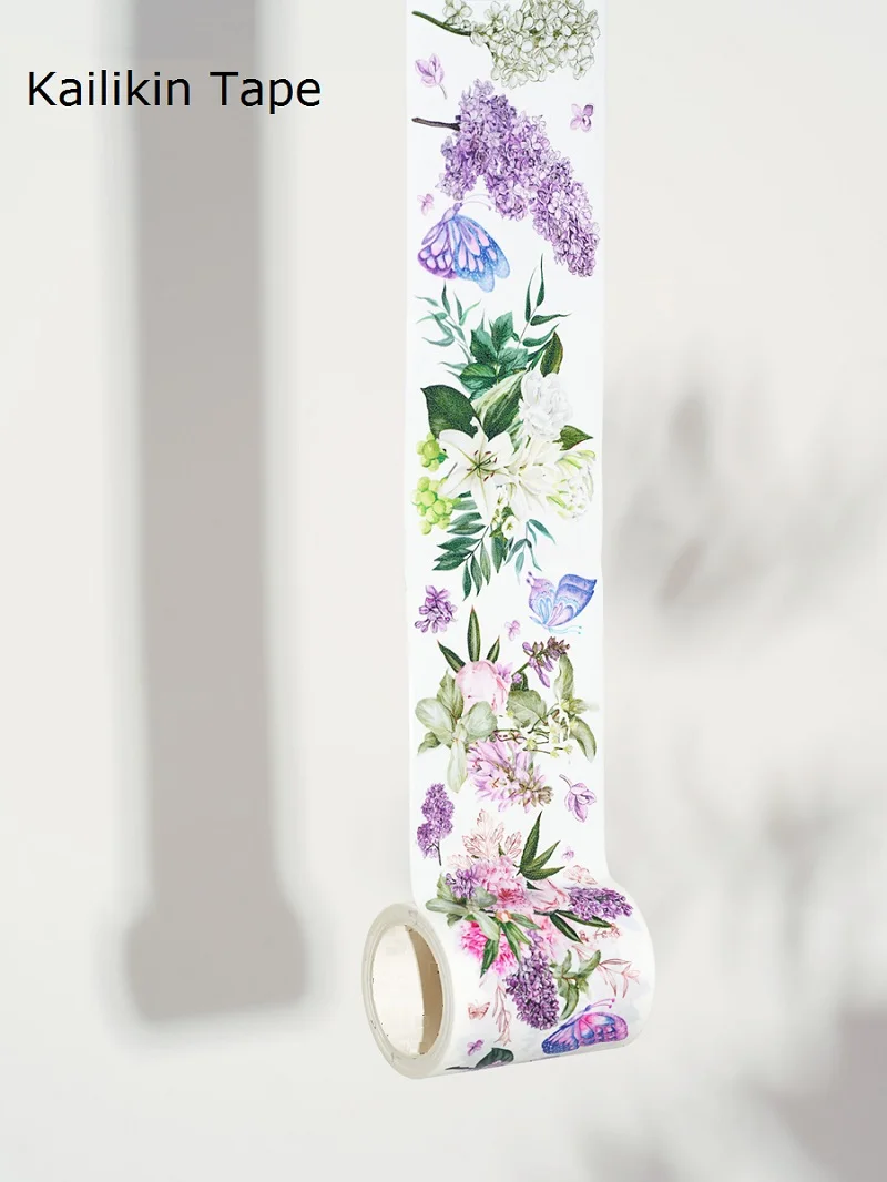 Purple clove knot special oil washi paper wide tape bouquet Ins ultra long loop washi tape for decoration