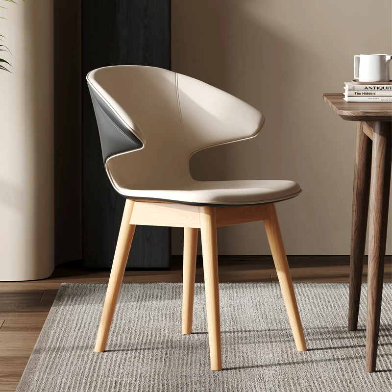 Mid-Century Dining Chairs Minimalist Conference Seating Scandinavian Style Reception Chair Home Learning Office Desk Chair