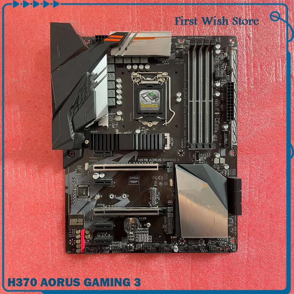 اللوحة الأم H370 DDR4 PCIE3.0 6XSATA M.2 HDMI + DVI-D + DP H370 AORUS GAMING 3