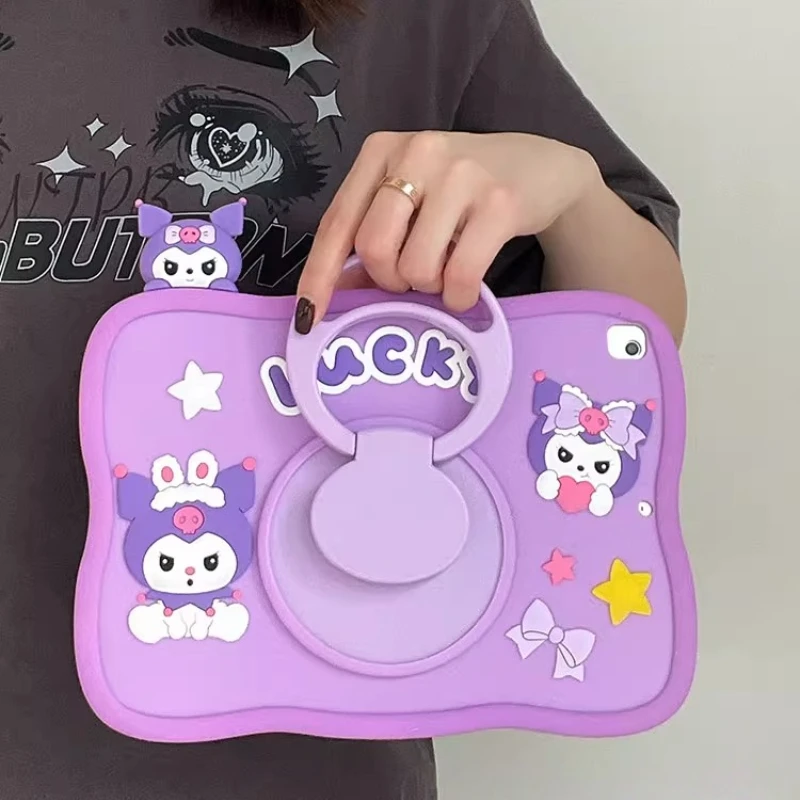 

Kuromi Silicone Case For IPad 11th A16 11in 10th 10.9inch Tablet Case Pro 22 21 9th 10.2in Protective Case Mini6 7 8.3inch Cover