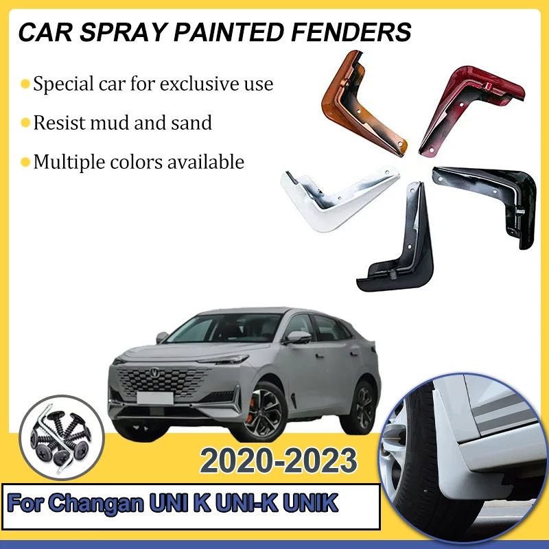 

Автомобильные брызговики для Changan UNI K UNI-K UNIK 2020 2021 2022 2023, автоматические брызговики, передние и задние крылья, аксессуары