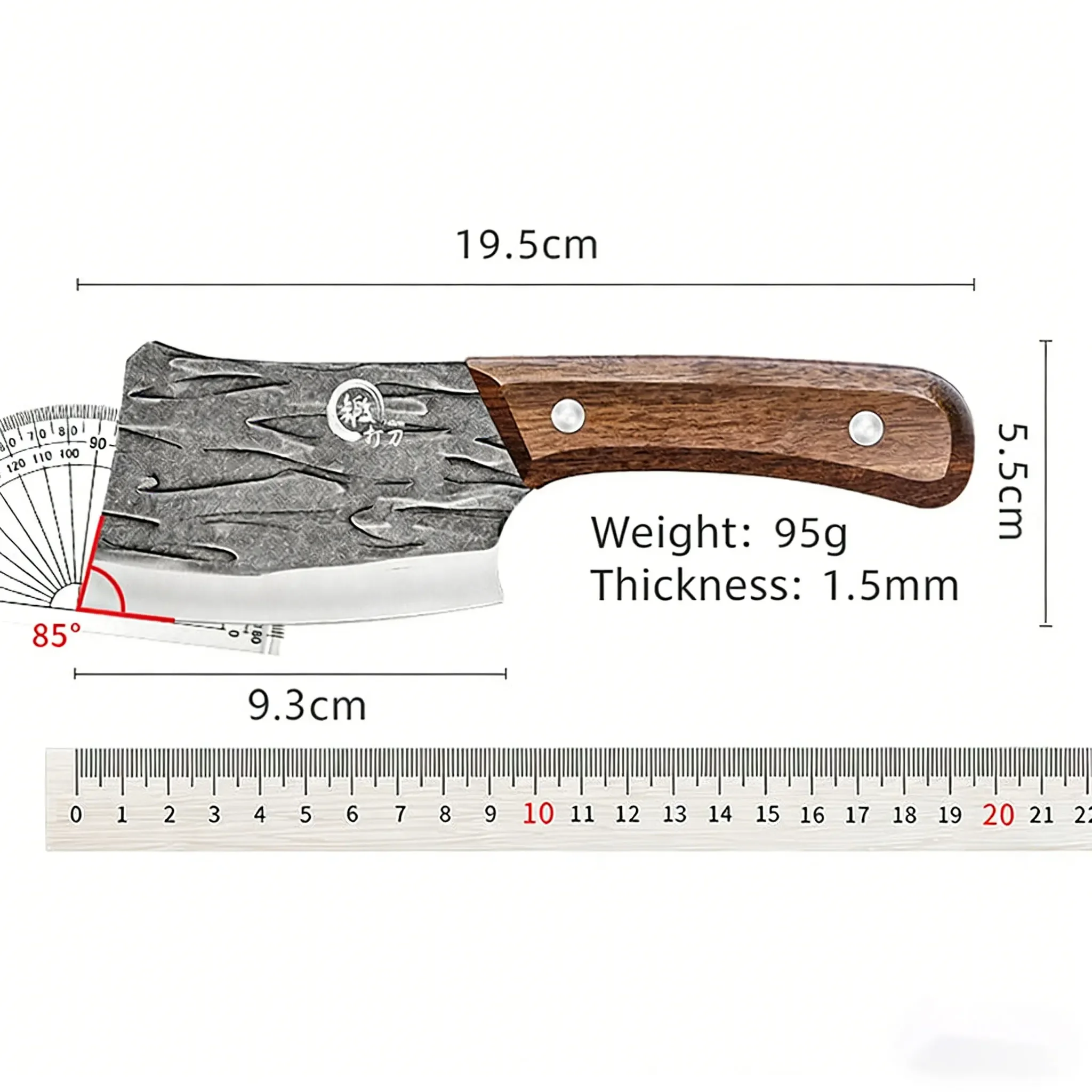 1/2/3 Pieces Forged Fish Knife Set with Wooden Handle 9.3cm Blade Kitchen Cutlery for Fish Meat Fruit - Multi-Pack Options