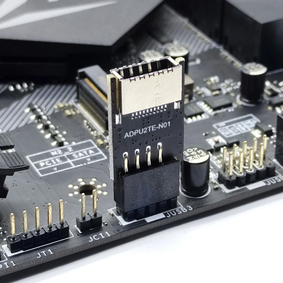 USB2.0 9Pin to TYPE-C A-KEY Front Connector Converter USB3.2 TYPE-E Interface Header Adapter USB 2.0 Extender Card Motherboard
