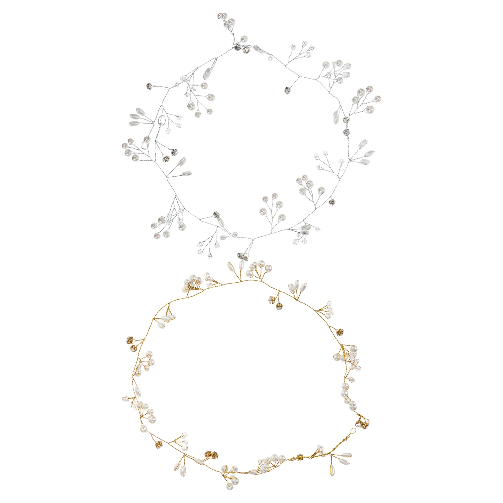 

2Pcs Wedding Bridal Headpiece Pearl Wedding Dress Accessory Design Durable Accessories for Bride Girls Party Banquet