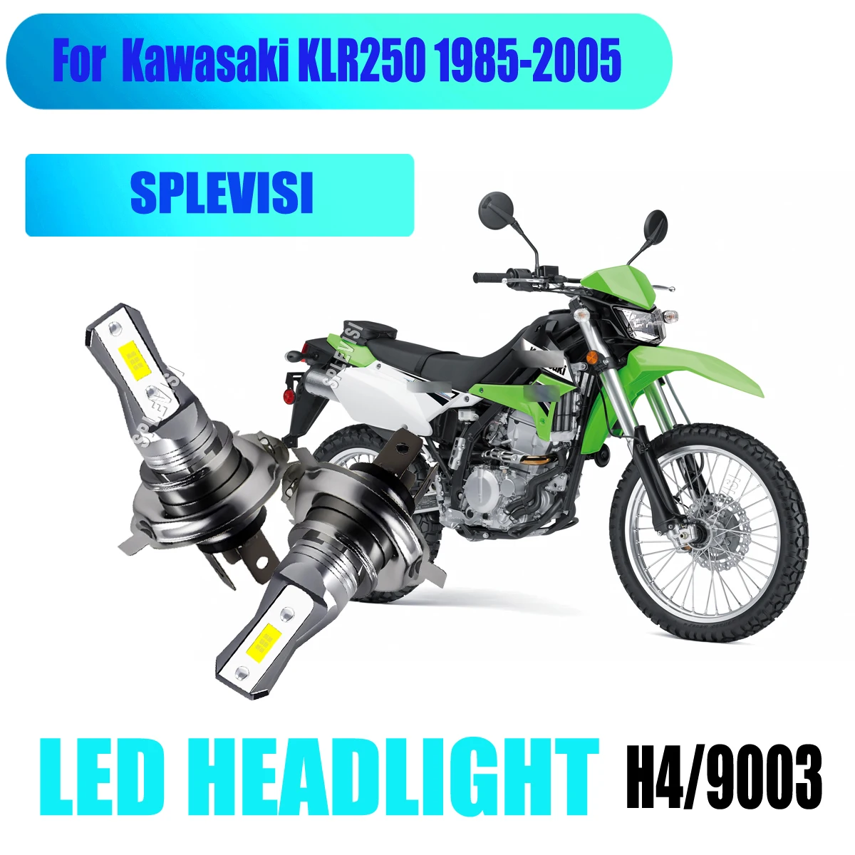9003 H4 Motorcycle LED White Headlight - Sharper Cutoff Line For Kawasaki KLR250 1985 1986 1987 1988 1989 1990 1991 1992-2005