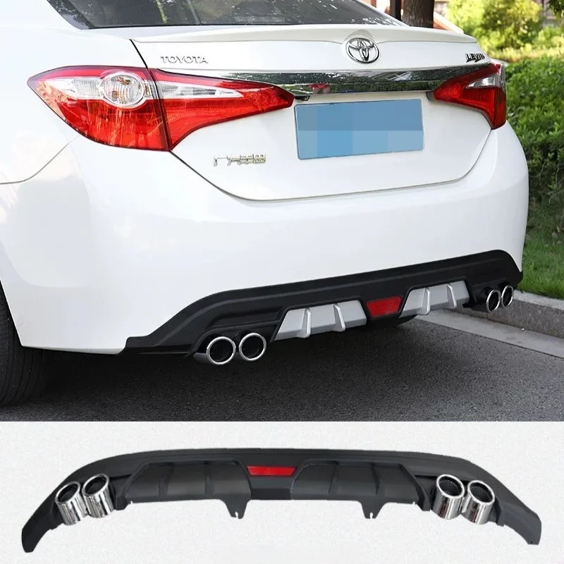 

Для 2014 2015 2016 2017 2018 Toyota Corolla задний бампер с сигнальными огнями, диффузор, сплиттер, спойлер на подбородок, комплект