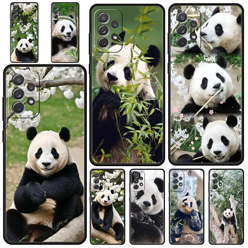 Phone Case For Samsung Galaxy A15 A13 A51 A71 A41 A31 A21S A03S A05 A12 A32 A52 A23 A25 A33 A53 A73 5G Cover Fubao panda