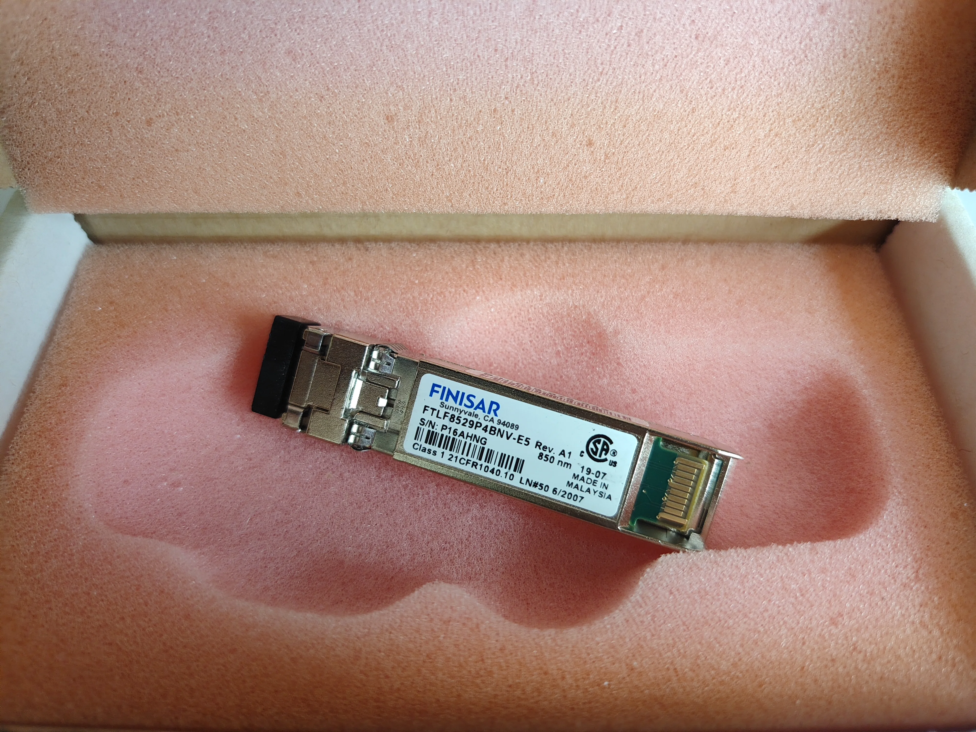 

Original New FINISAR Module 16gb Fc Transceiver/FTLF8529P4BNV-E5 019078045/850nm 100m 16gb SFP Transceiver Adapter/16g Fiber Sfp