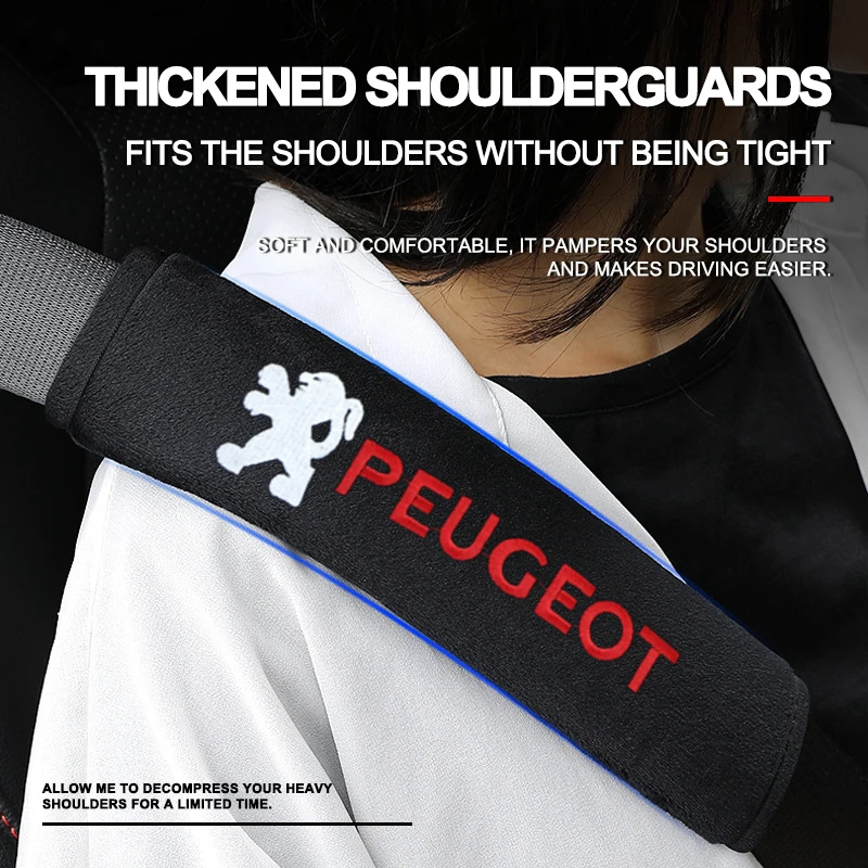 

Automotive Seat cotton shoulder pad protection Fit For Peugeot 206 207 208 301 308 406 508 2008 3008 Boxer Traveller E208 E-2008