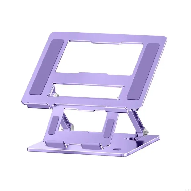 Q6PA Laptop Stand for Desk, Height Lift Holder with Grip Cushion Area for Home Office, Study Table, and Class Work Use