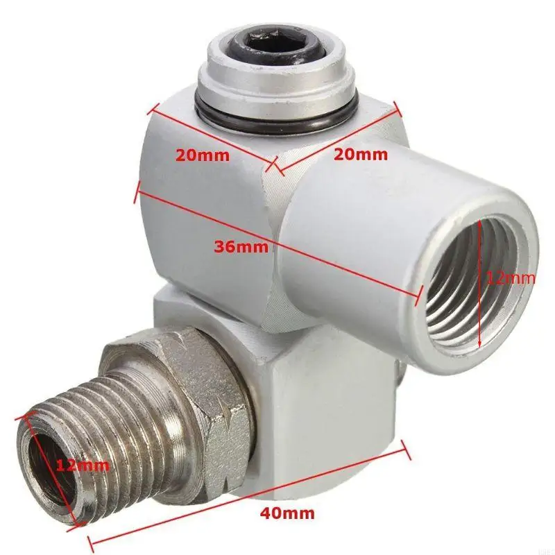 H9ec Universal 360 دوار 1/4 "BSP خرطوم موصل محول تدفق أداة الألومنيوم الساخنة