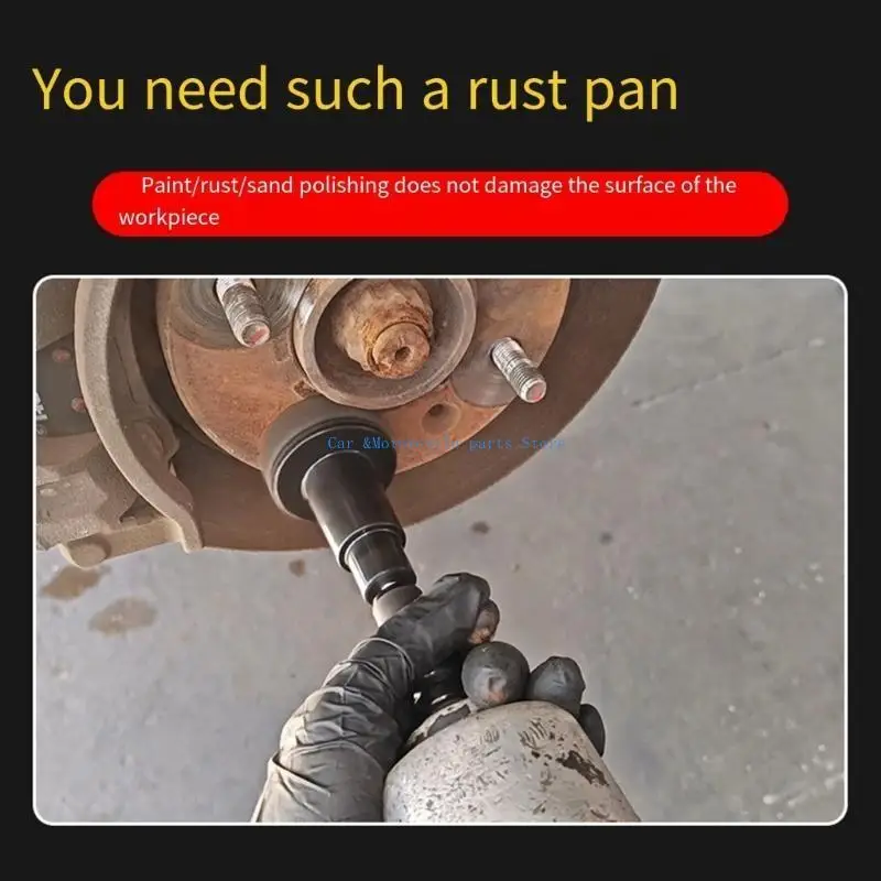 Y9UC Wheel Hub & Brake Surfaces Cleaner 1/4 นิ้วไดรฟ์หกเหลี่ยมฮับฮับล้อกลับและเครื่องมือทำความสะอาดดิสก์เบรกสำหรับรถยนต์