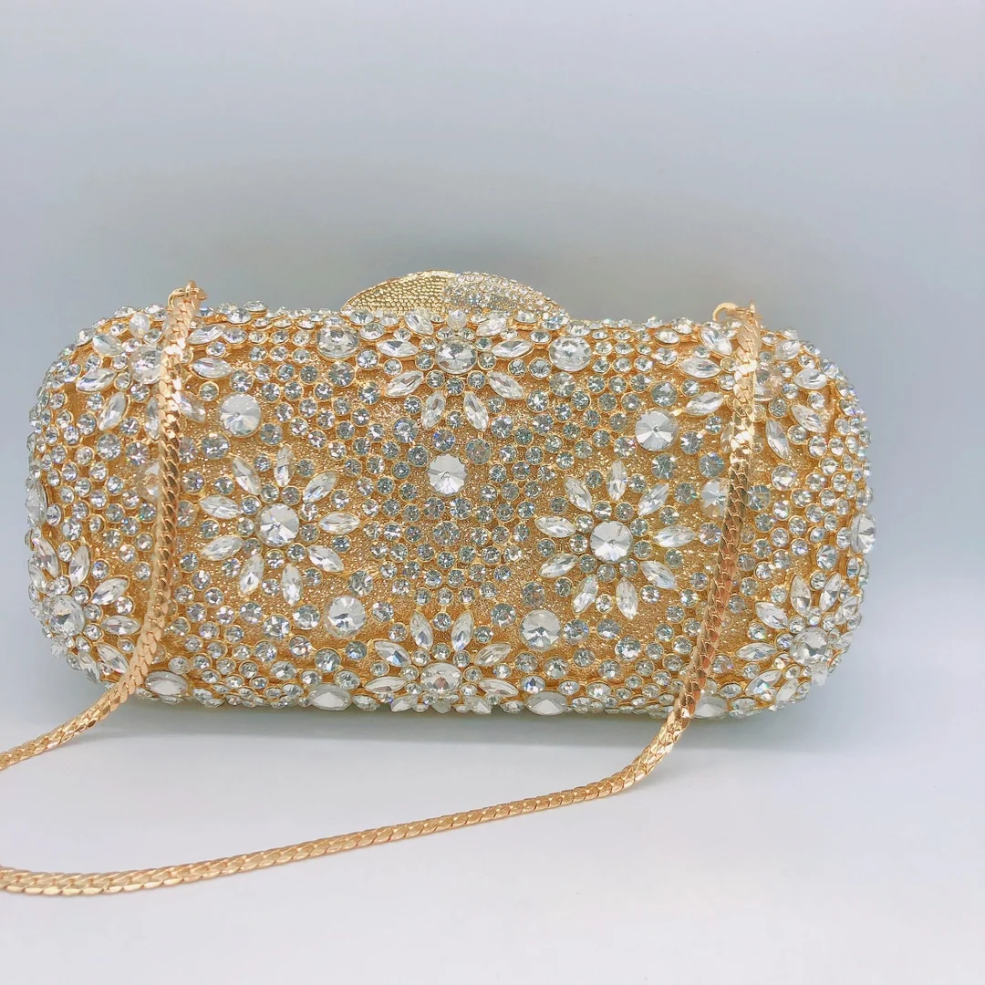 

Diamond studded dinner bag banquet rhinestone clutch small dress hard box women's bag clutch