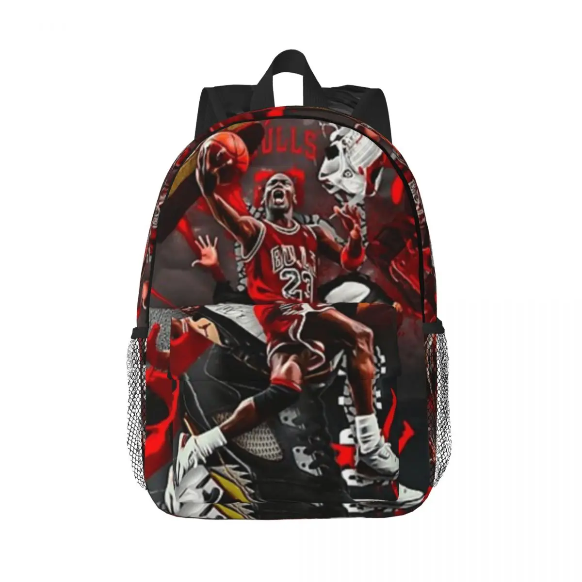 Basketball Art J-Jordan Printed Lightweight Casual Schoolbag For School, Outdoor, Shopping, Office 15inch