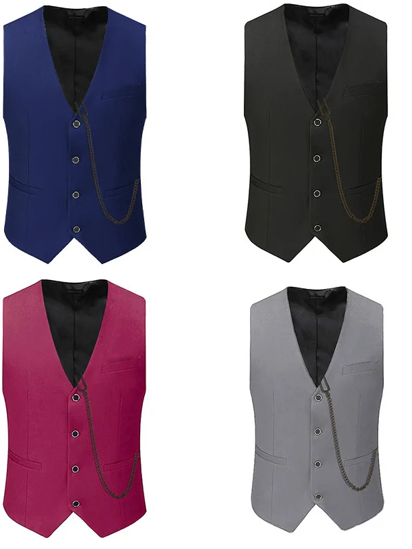 1920s Style Gatsby Slim Fit Suit Jacket Men's Casual Best Man Korean Version Fashionable Polyester Fiber High Collar Single B...