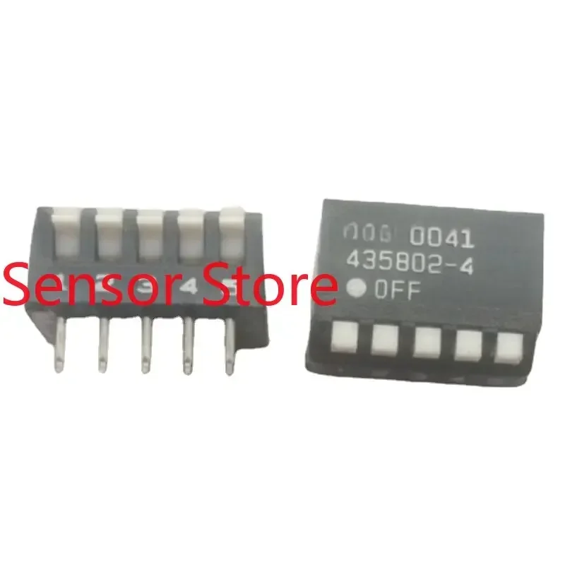 10PCS 435802-4 Dial Code Switch 5-position 5P Side    2.54mm Spacing