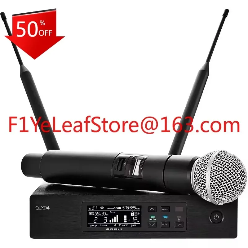 Professional wireless handheld dynamic microphone QLXD4 conference church karaoke