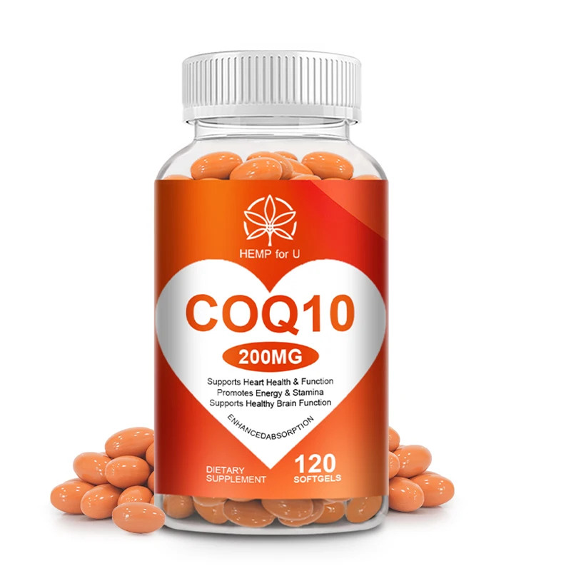 Super High Absorption Coenzyme Q10 Capsule COQ10 for Heart and Blood Vessel Cardiovascular Health for Old Man Heart Health