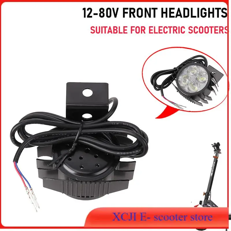 

Высокопроизводительные фары 12–80 В, светодиодные фары для электрических скутеров, безопасная езда в ночное время, 4 световых бусины, аксессуары для скутеров