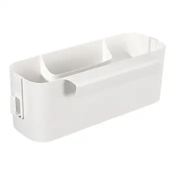 기숙사용 침대 옆 선반 플라스틱 보관 캐디, 직사각형 매달림 보관 정리함, 침대 옆 흰색 보관 바구니 용품 