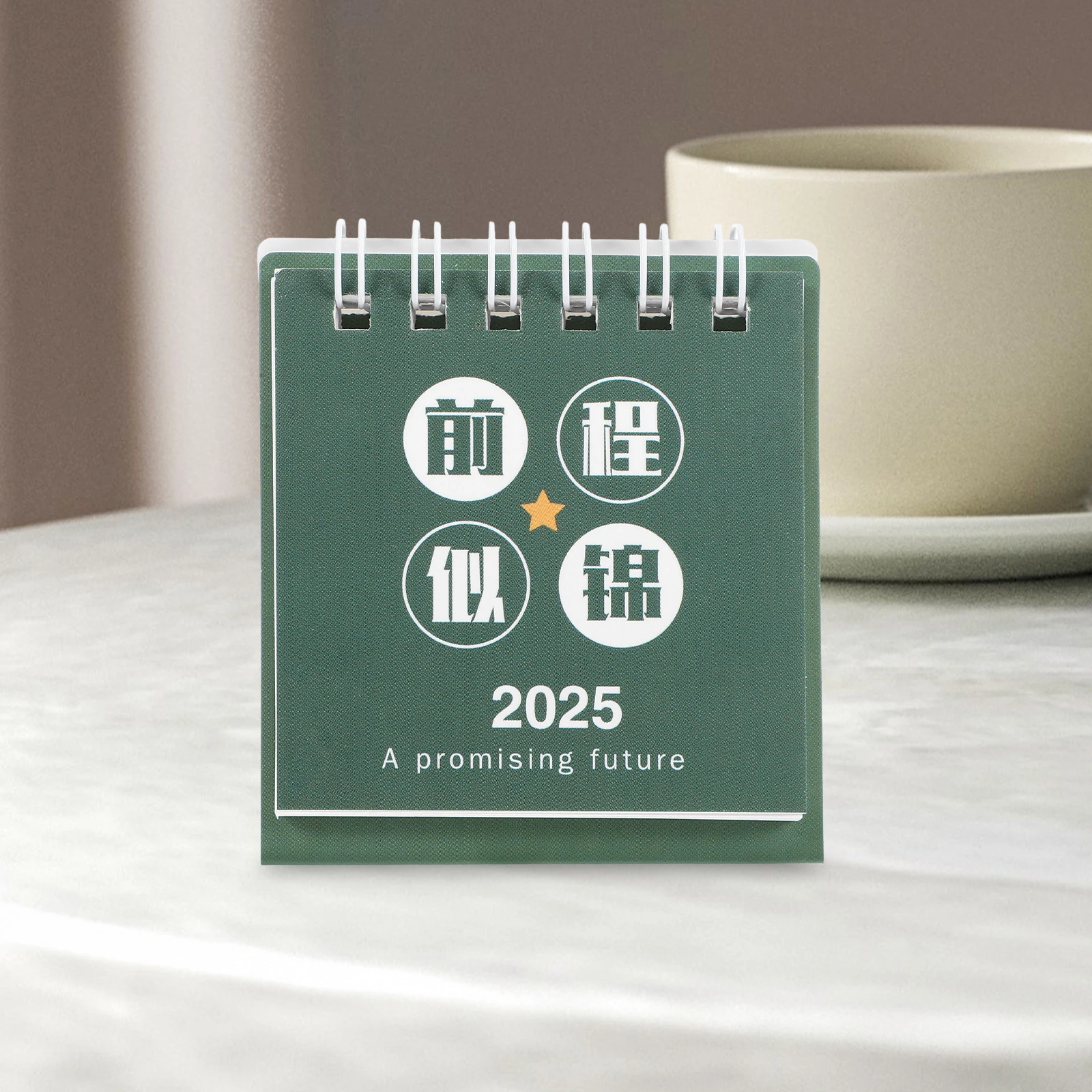 

2025 Mini Flip Office Decor Desktop Small Teachers Cute Planner Lightweight Space For Notes Modern Desk Planner Calendar For