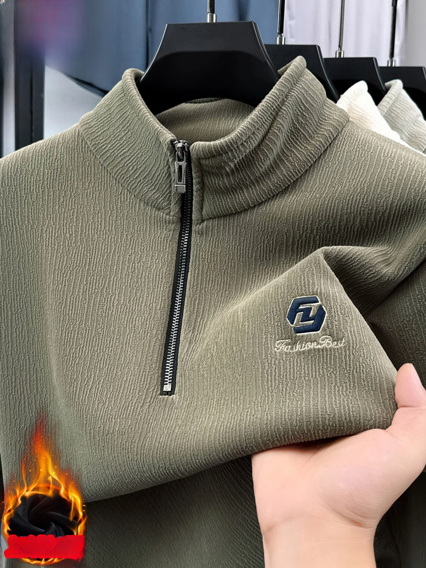 

Мужская толстовка TUCANO премиум-класса на флисовой подкладке, утепленная, с длинными рукавами, на молнии, с воротником-стойкой, модный городской зимний топ