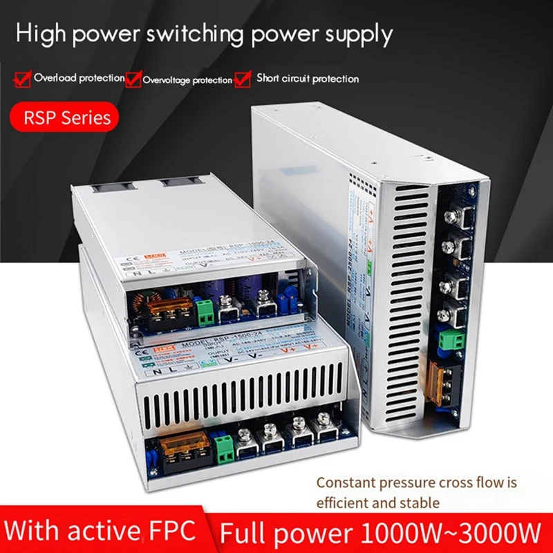 Szmw แหล่งจ่ายไฟสลับพลังงานสูง RSP-1000-24 AC 110-240V ฟังก์ชั่นป้องกันแรงดันไฟฟ้าเกิน