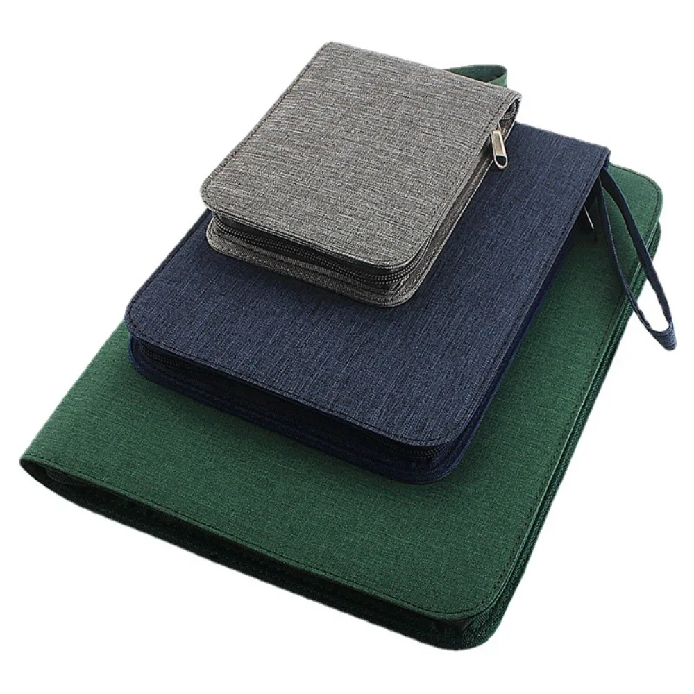 Modieuze Pen Container Tas Grote Capaciteit Fontein Etui Rits 10/24/48 Slots Stofdicht Canvas Pen opslag