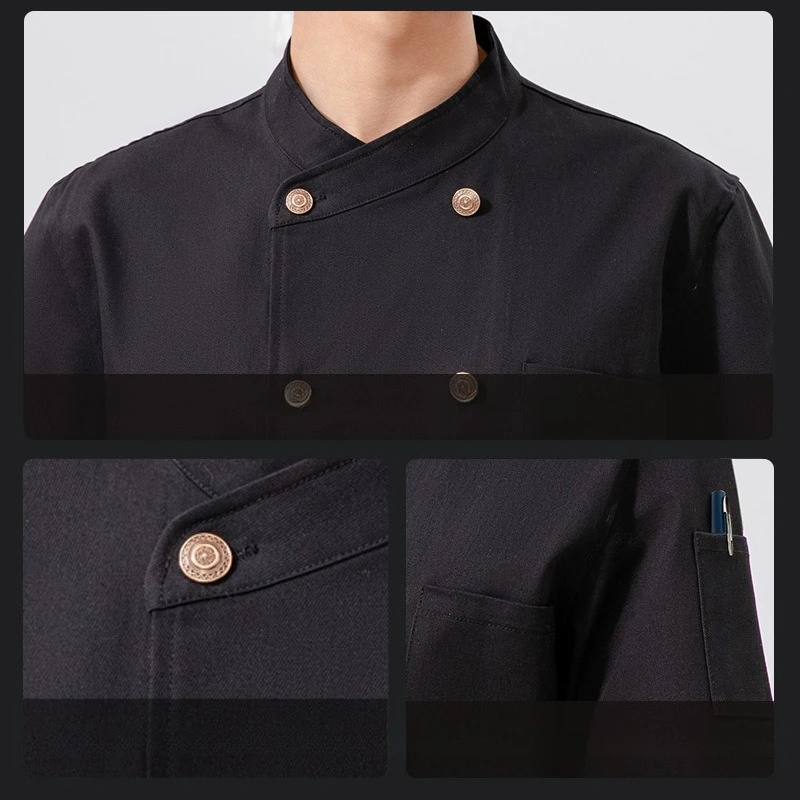 Uniforme de Chef en coton de qualité supérieure, manches courtes, cuisine d'été, Restaurant, hôtel, Chef de Chef, respirant, grande taille, vêtements de travail de cuisine