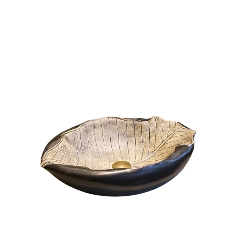 A leaf boat special-shaped art stage basin